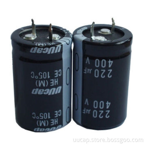 Aluminum electrolytic capacitor, Snap-in type, High Reliablity, 400V voltage, 220uf, 3000H lifespan